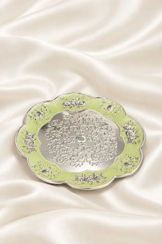 German Silver Festive Tray