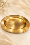 Antique Gold Oval Decorative Hamper Tray