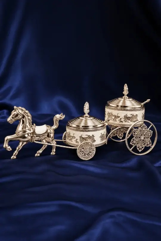 Enamel Dry fruit Horse Kart