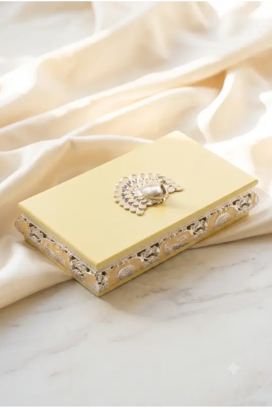 Royal Peacock Accent Wedding Trousseau Organizer Box