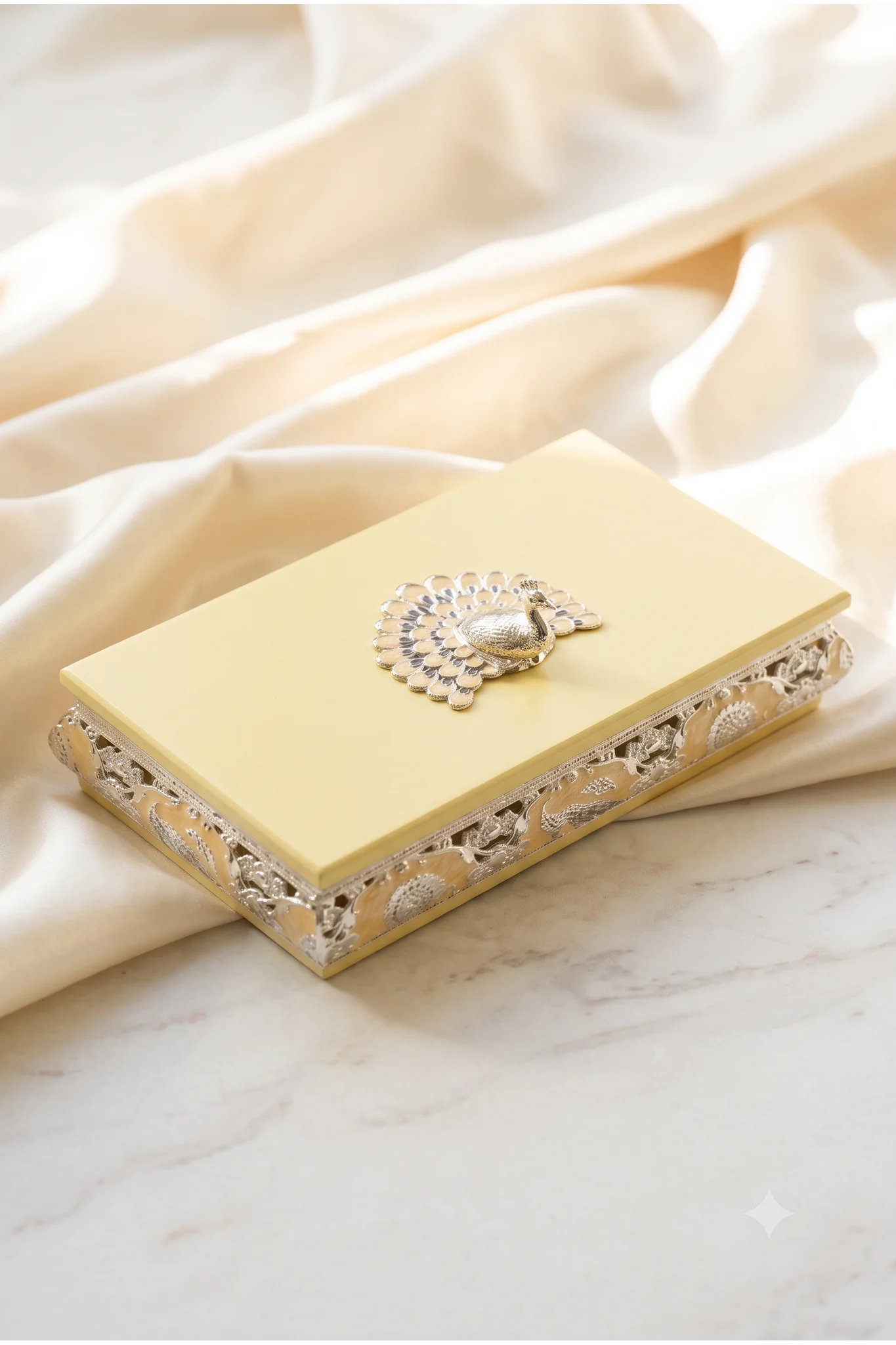 Royal Peacock Accent Wedding Trousseau Organizer Box