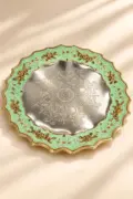 Ornate Rose Border Pastel Enamel Decorative Presentation Plate