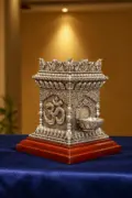 Tulsi Silver Engraved Pot