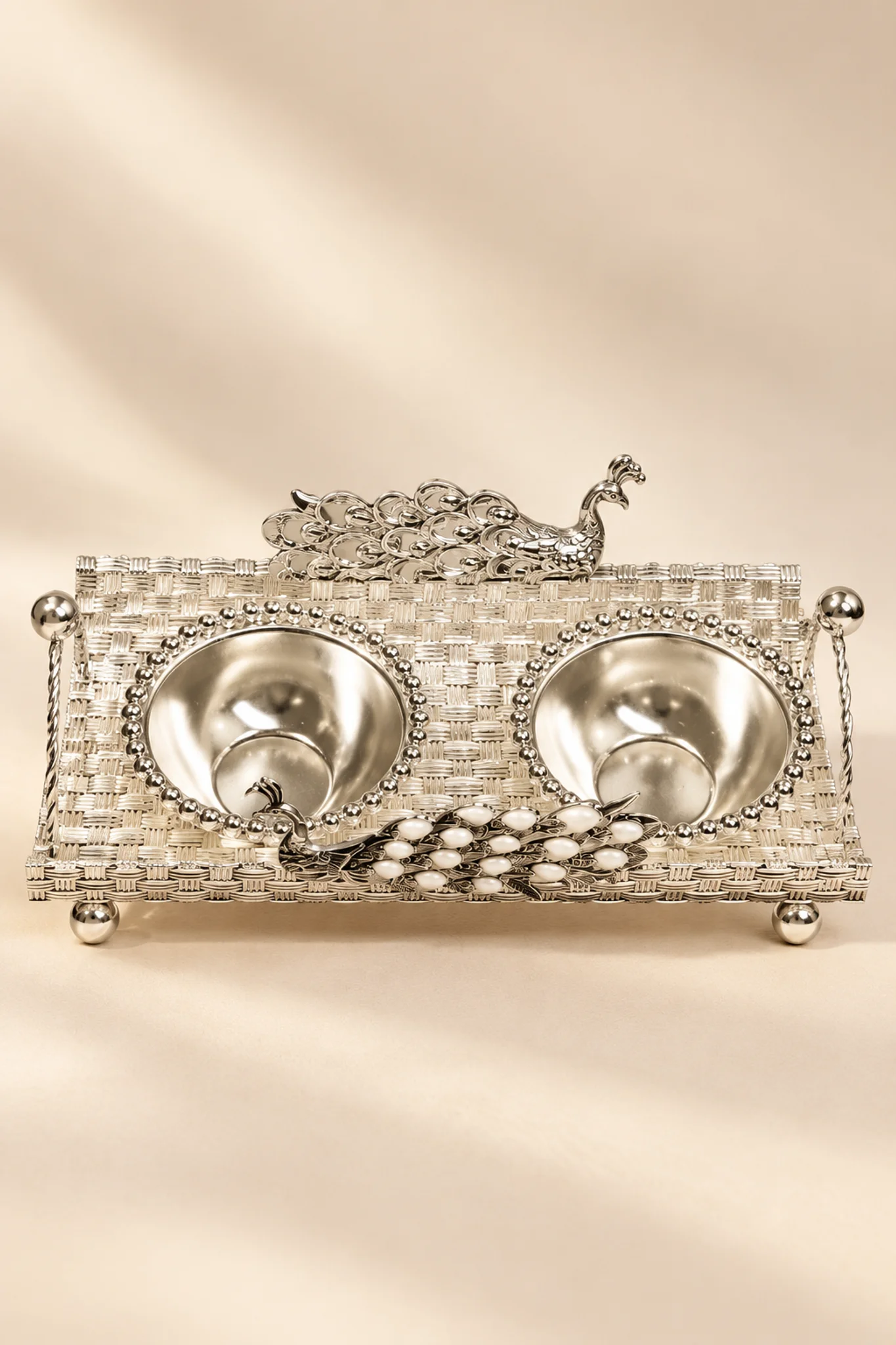 Enamel Serve Bowls with Tray - Image 2