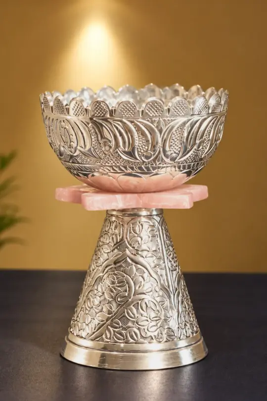 German Silver Pedestal Bowl (Big)