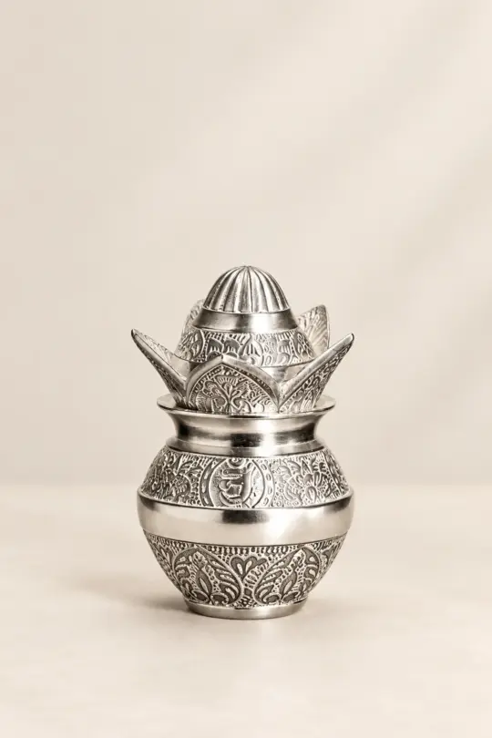 Silver Coated Kalash