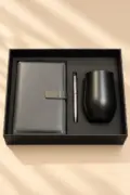 All-Black Corporate Gift Hamper with Insulated Egg Mug & Organizer Notebook