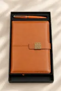 Executive Faux Leather Diary and Pen Gift Set