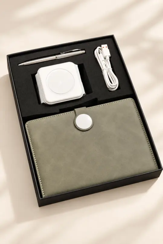 Smart Business Planner Combo with Wireless Charging Pad & Metal Pen
