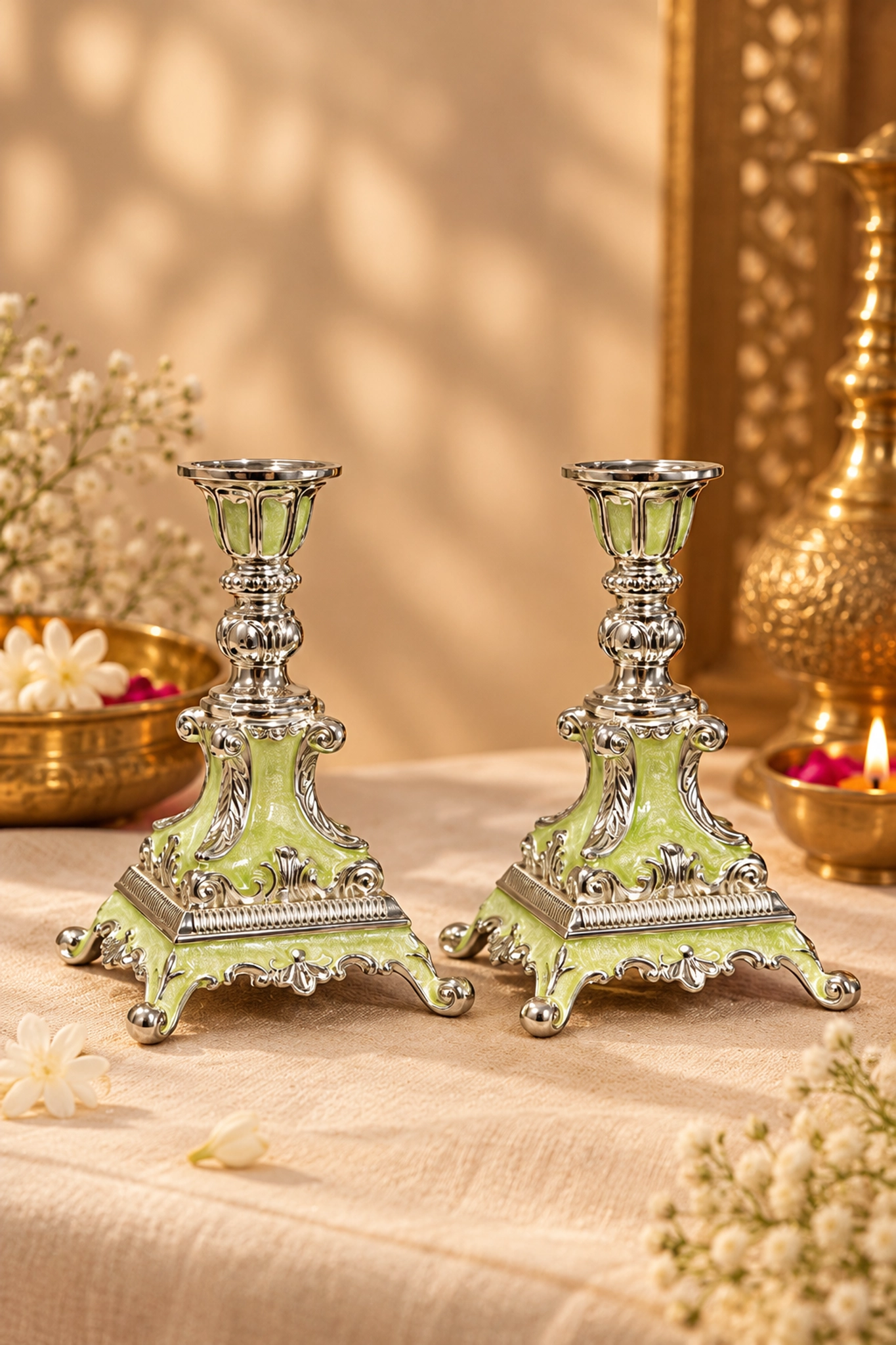 Enamel Diya Stand