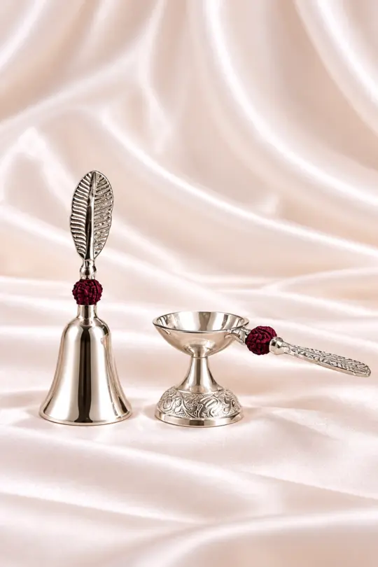 Rudraksha Diya & Bell Set