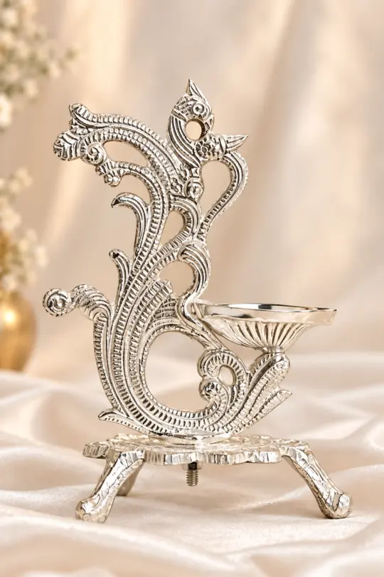 German Silver Diya