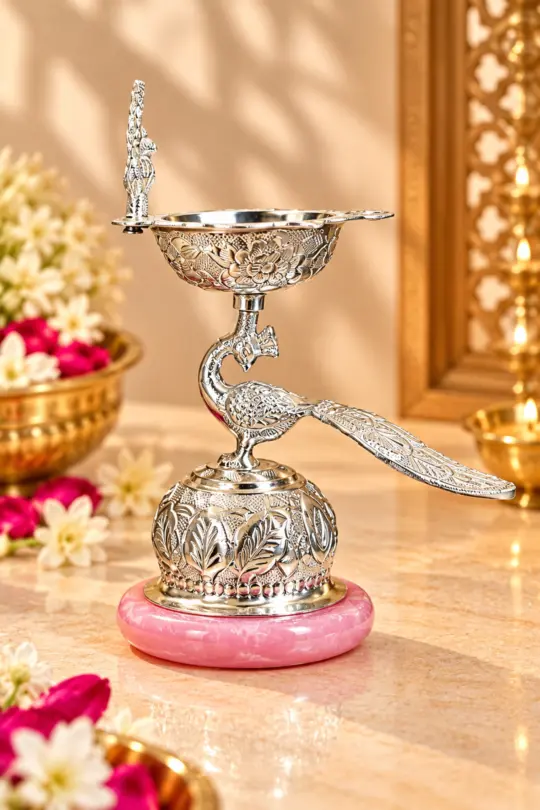Enamel Diya Platter