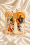 Luxury Transparent Acrylic Box with Tassel Accent & Festive Goodies