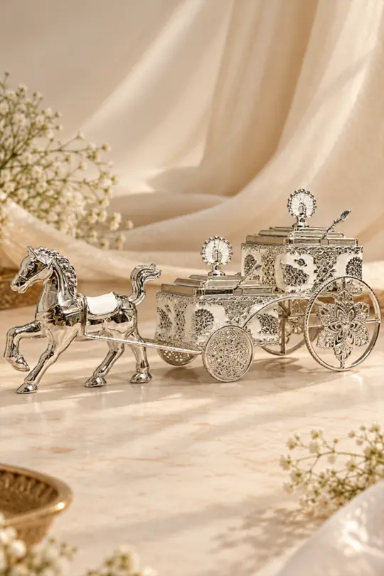 German Silver Dry fruit Horse Kart