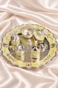 German Silver Pooja Thali Set