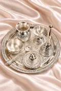 German Silver Pooja Thali Set